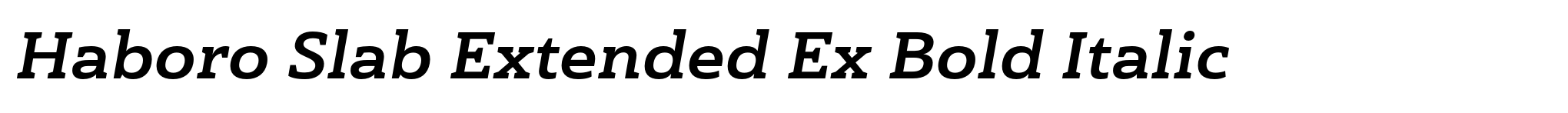 Haboro Slab Extended Ex Bold Italic image